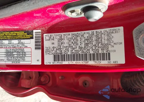 2005 Toyota Tacoma Base V6 from USA, damaged, VIN 3TMLU42N85M001242